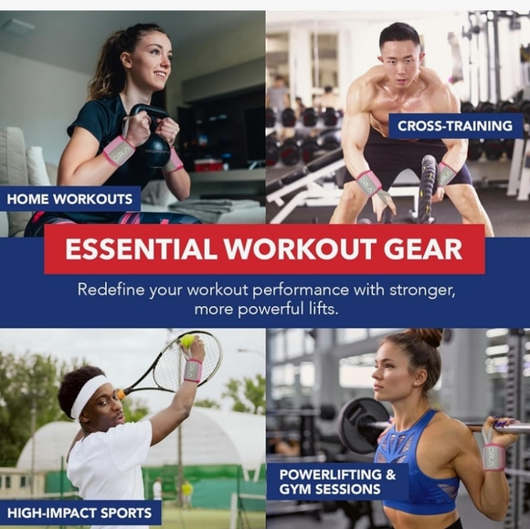 Gym Wrist Wraps, Lifting Wrist Straps - Picture 4 of 6